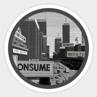 They Live Illustration by Burro Sticker